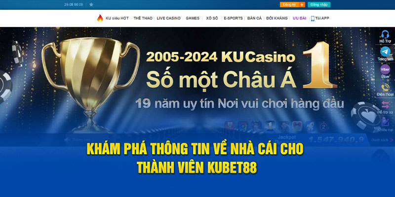 Khám  phá thông tin về nhà cái cho thành viên Kubet88